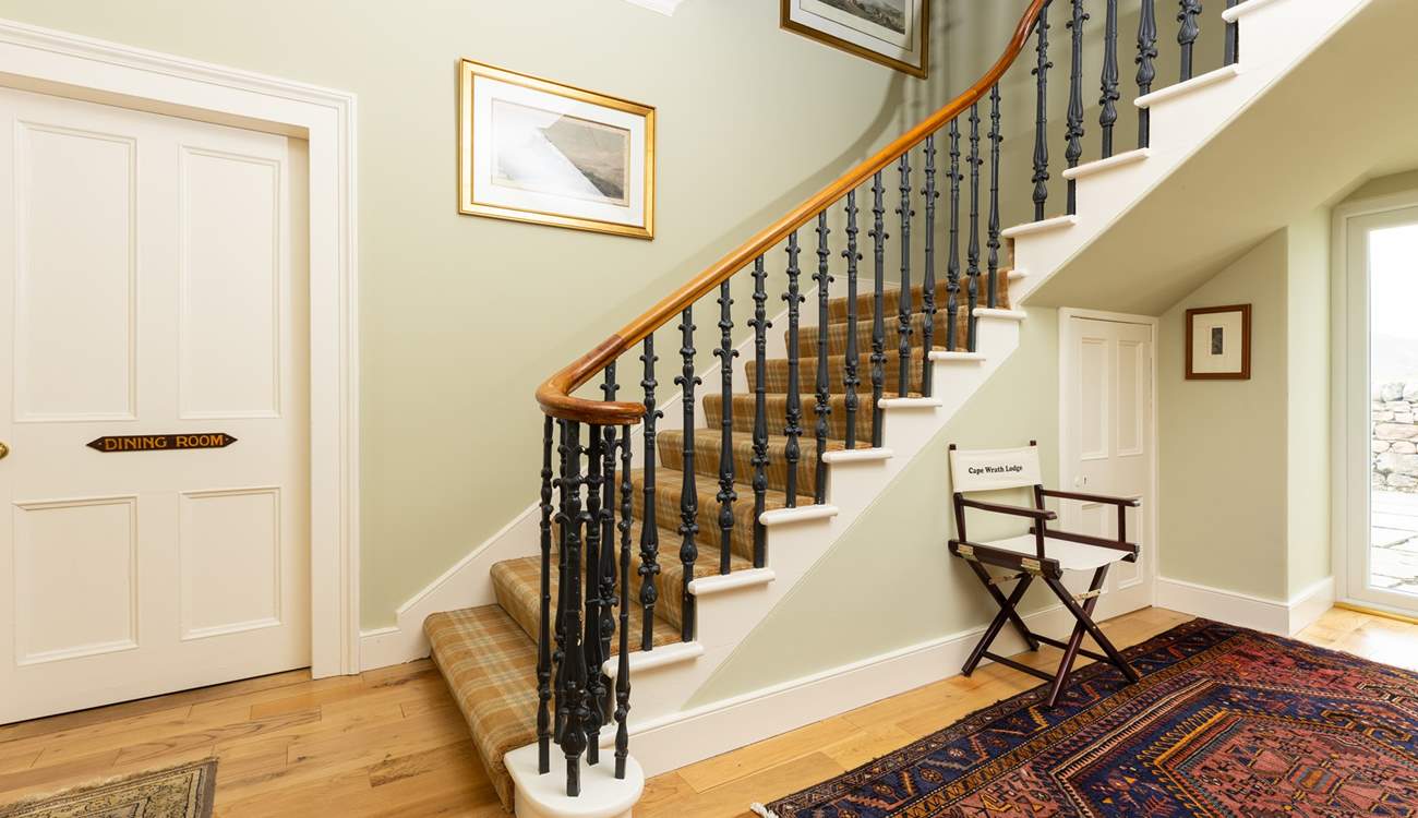 The inner entrance hall with its beautiful staircase.