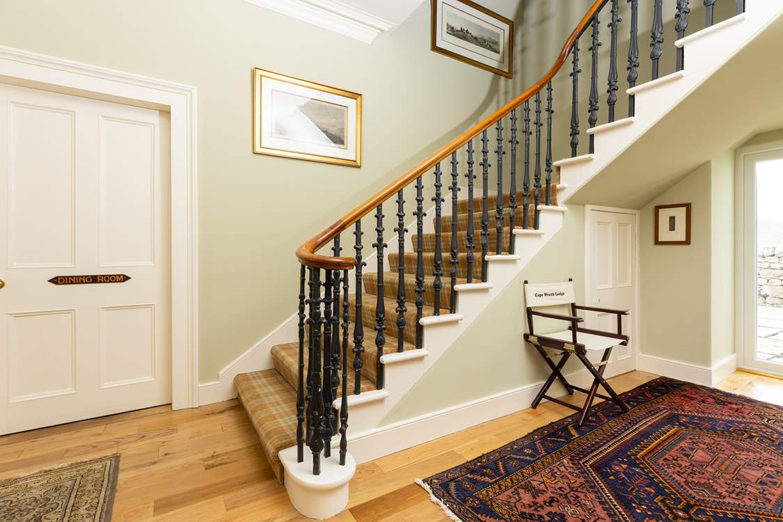 The inner entrance hall with its beautiful staircase.