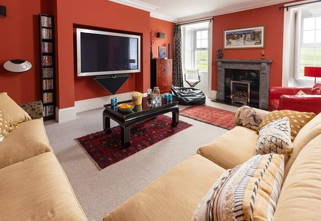 The cinema room, a great place for everyone to chill out.