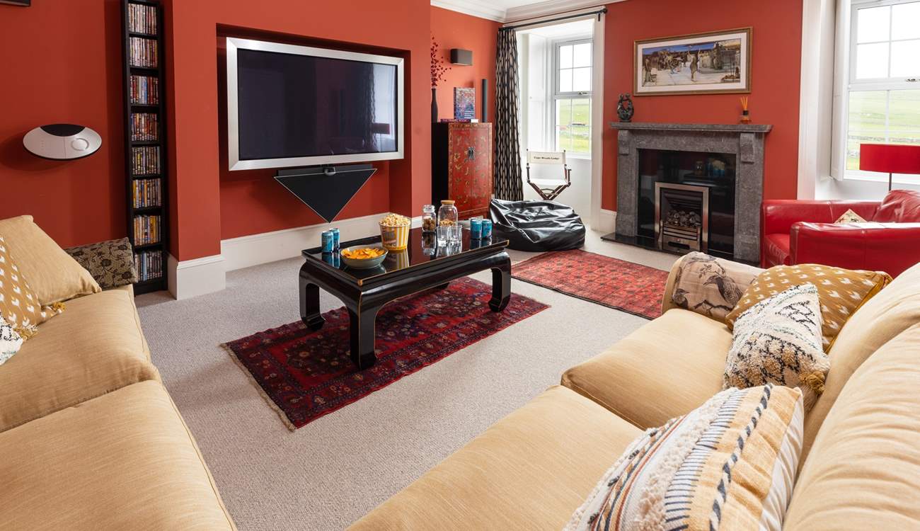 The cinema room, a great place for everyone to chill out.