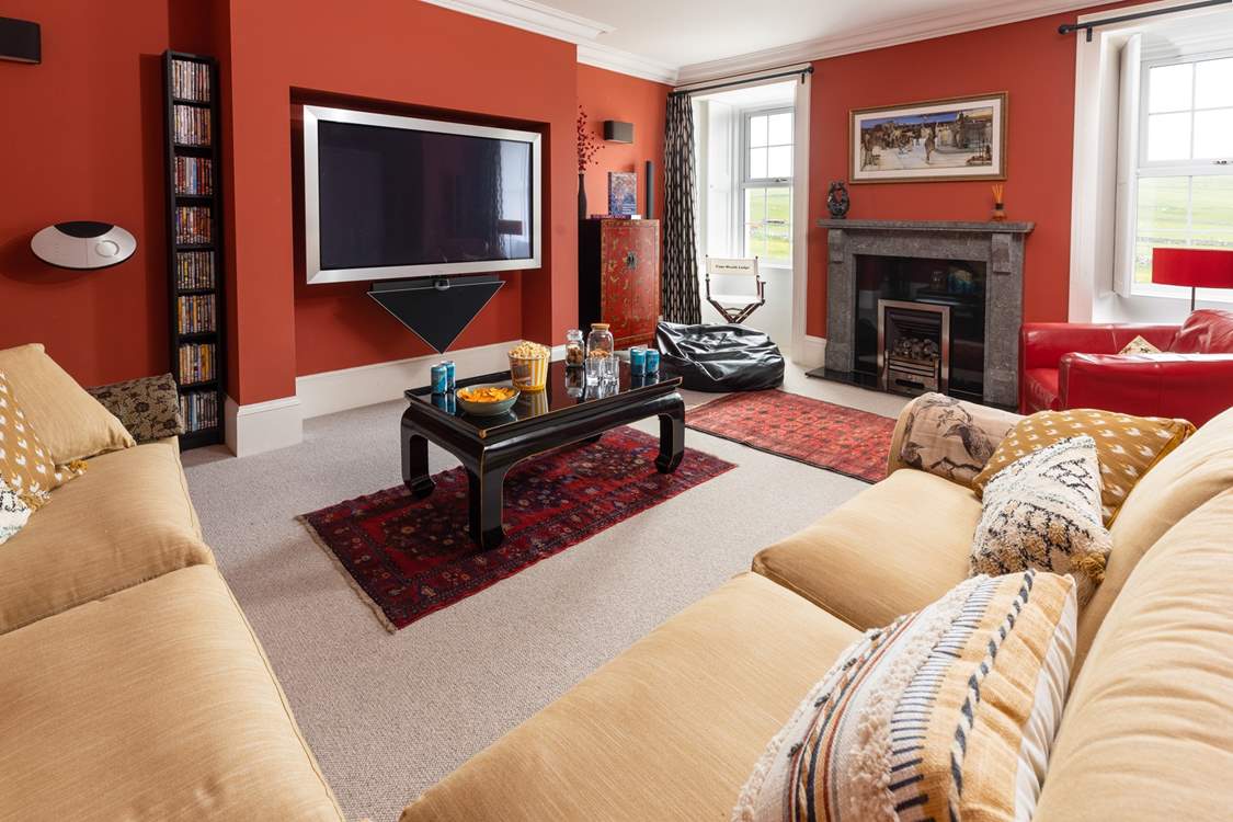 The cinema room, a great place for everyone to chill out.