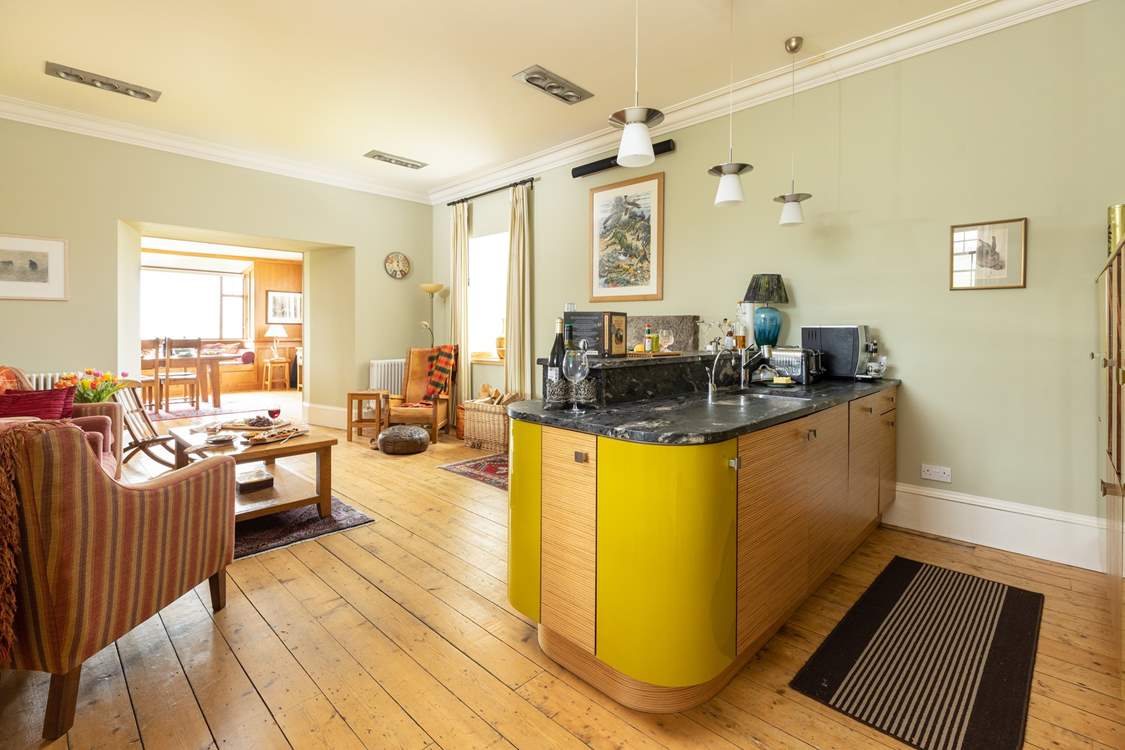 Also the perfect spot to make coffee and toast for breakfast.