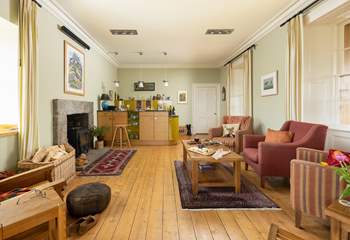 After eating you can retire to the second sitting-room and keep toasty in the cooler weather in front of the wood-burner.