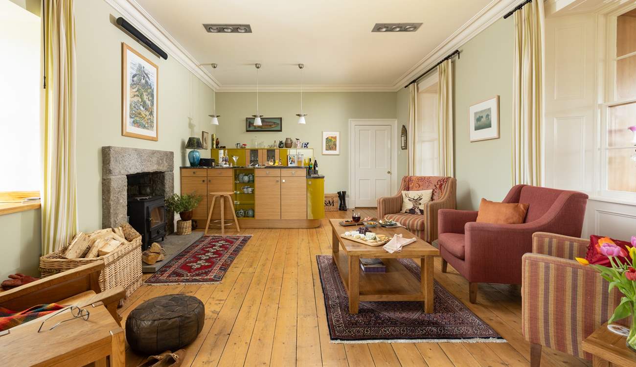 After eating you can retire to the second sitting-room and keep toasty in the cooler weather in front of the wood-burner.