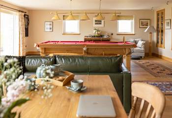 For those who need to catch up on work the games-room with table and chairs is the perfect place.
