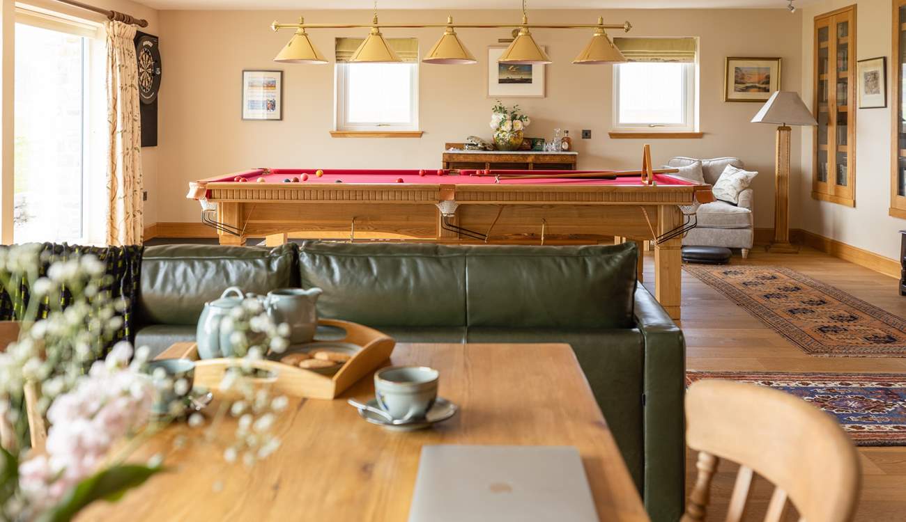 For those who need to catch up on work the games-room with table and chairs is the perfect place.