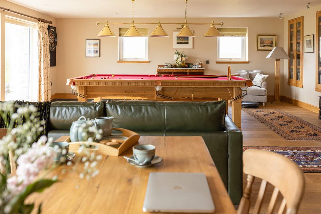 For those who need to catch up on work the games-room with table and chairs is the perfect place.