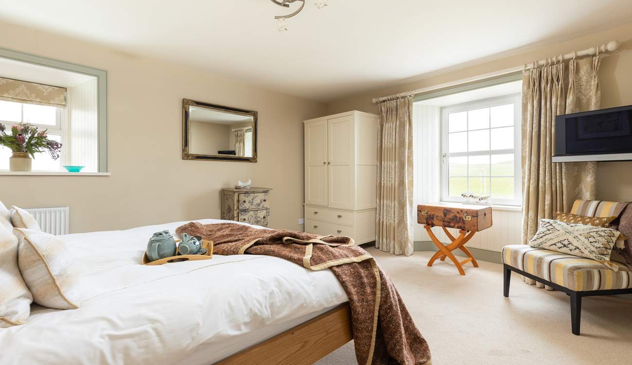 Prepare for a restful night's sleep in beautiful bedroom 5 with its super-king bed.