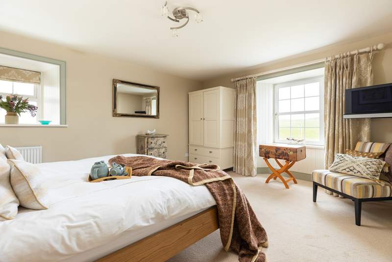 Prepare for a restful night's sleep in beautiful bedroom five with its super-king bed.