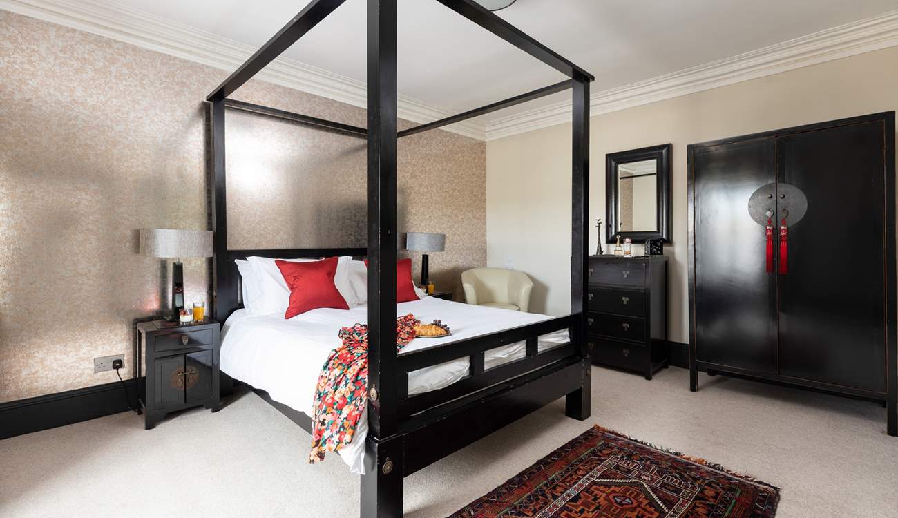 This room has an oriental feel to it.