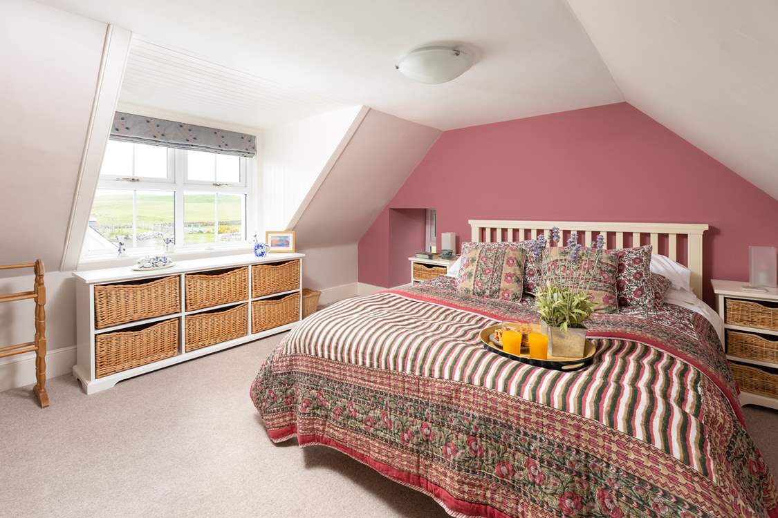 Bedroom 8 completes the family suite with views over the Kyle.