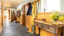 The long rear entrance hall leading to further delights.