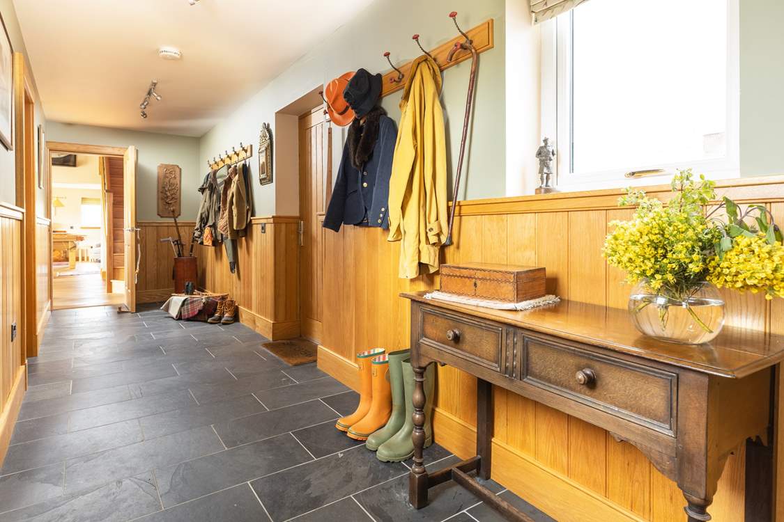 The long rear entrance hall leading to further delights.