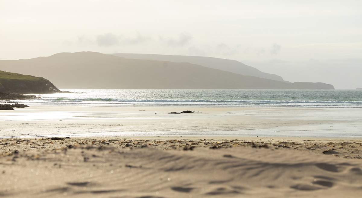 The golden sands of Balnakiel Bay.