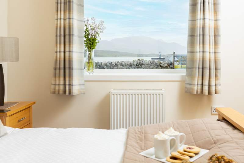 There are views of the Scottish Highlands through your bedroom window.