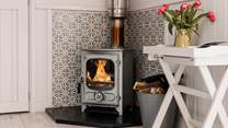 The wood-burner is a lovely feature... keeping you cosy for those out of season escapes. 