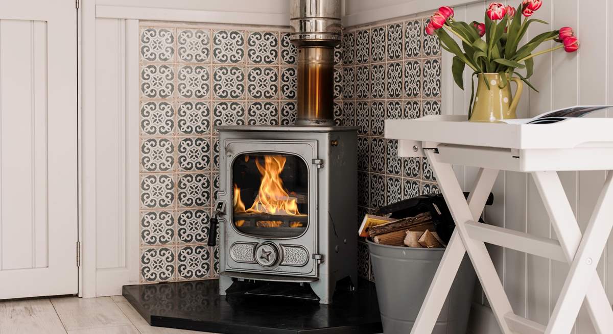 The wood-burner is a lovely feature... keeping you cosy for those out of season escapes. 