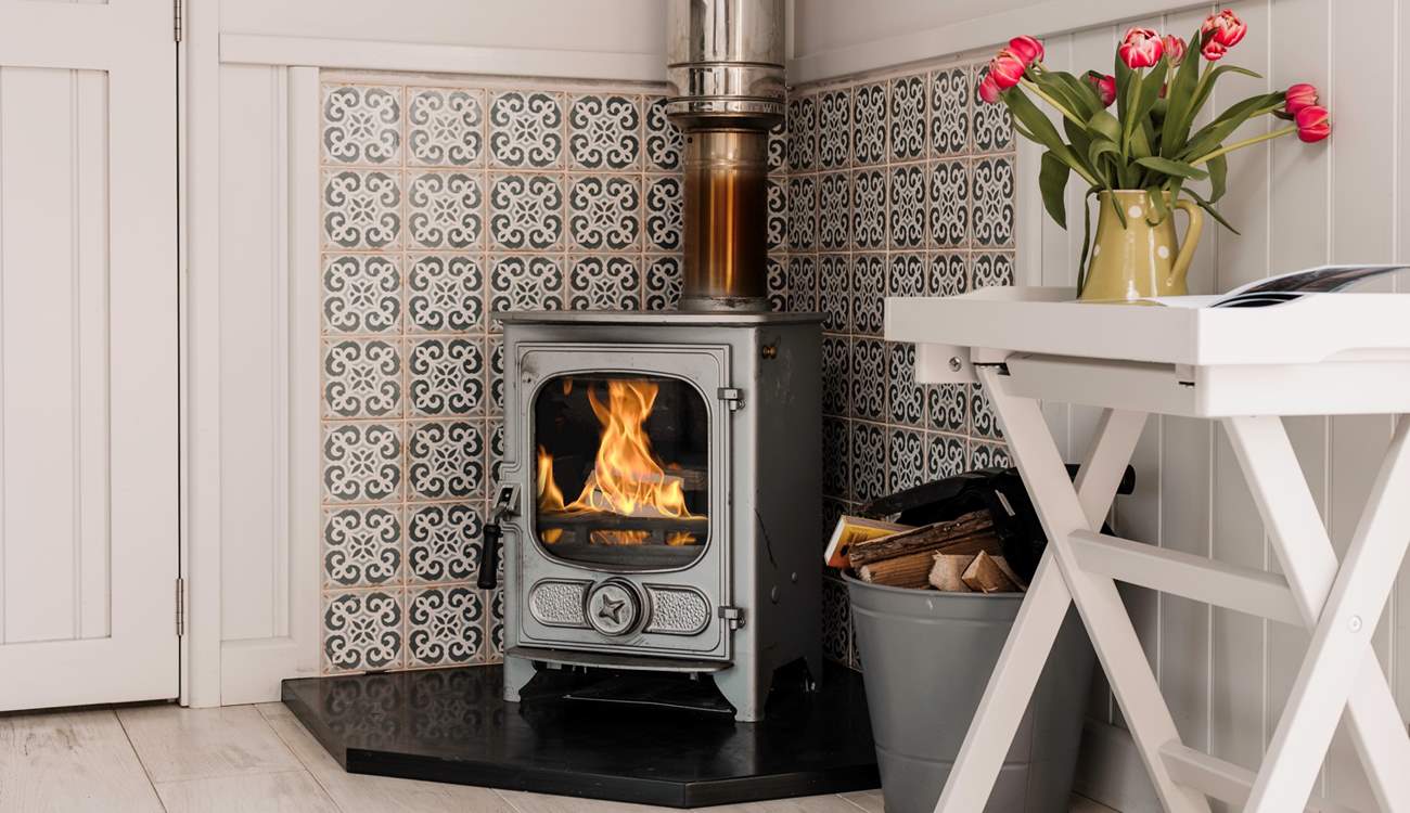 The wood-burner is a lovely feature... keeping you cosy for those out of season escapes. 