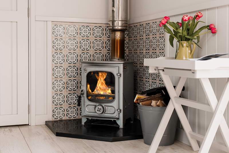 The wood-burner is a lovely feature... keeping you cosy for those out of season escapes. 