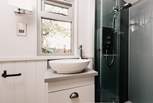 You'll love freshening up in the sleek shower-room!