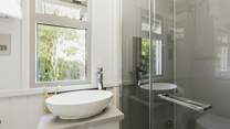 You'll love freshening up in the sleek shower-room!