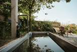 And relax in the wood-fired bath tub. 