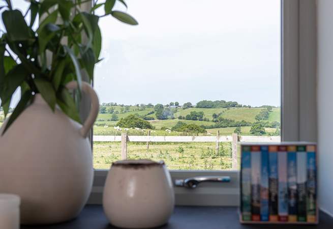 Lovely views of the rolling countryside from the snug.