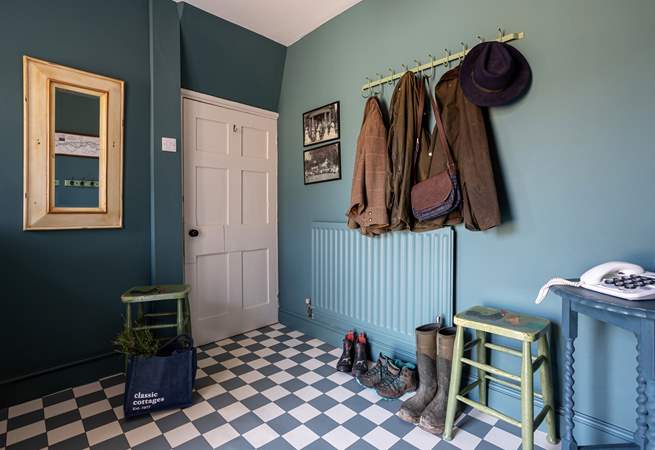 The separate utility-room with WC. There's also a freezer and washing machine in here and it's perfect for boots and coats too. 