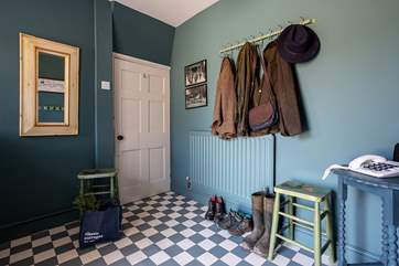 The separate utility-room with WC. There's also a freezer and washing machine in here and it's perfect for boots and coats too.