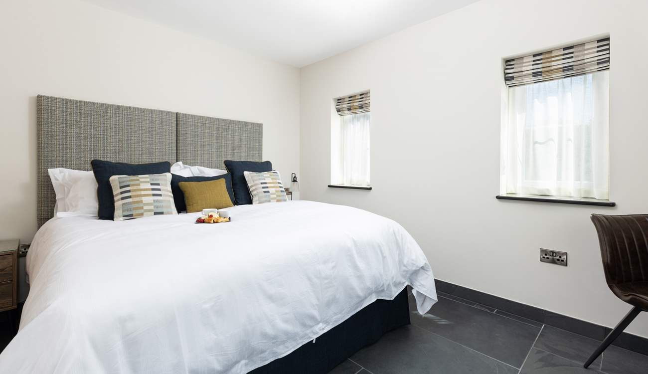 Bedroom 1 with a sumptuous 'zip and link' bed!