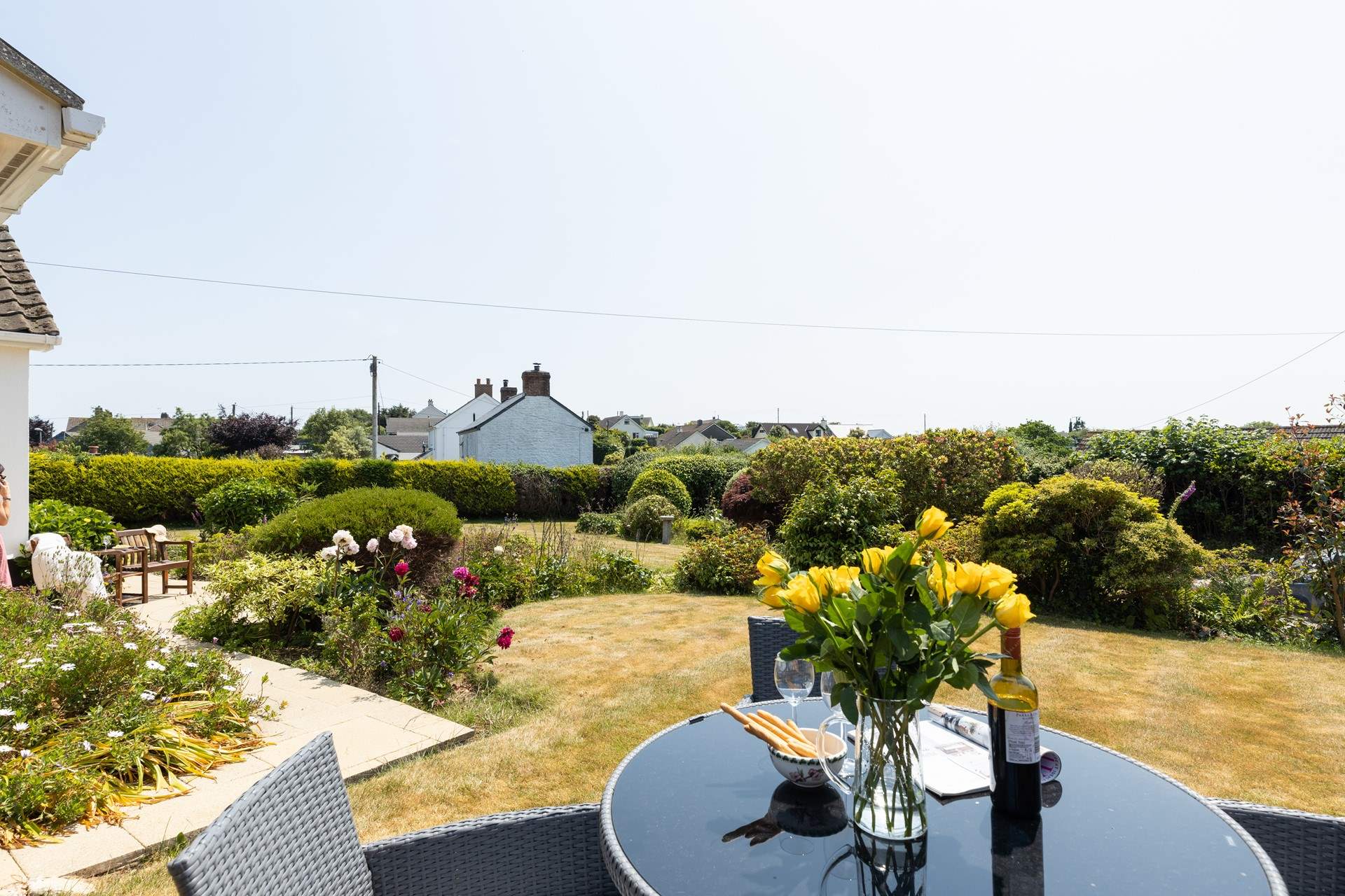 The garden is a lovely space for long afternoons in the sun.