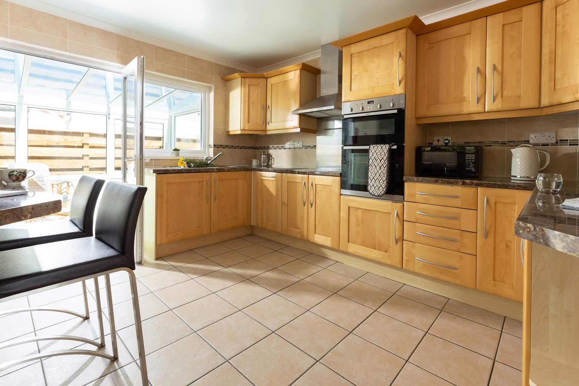 The large kitchen has everything you need to cook up holiday treats