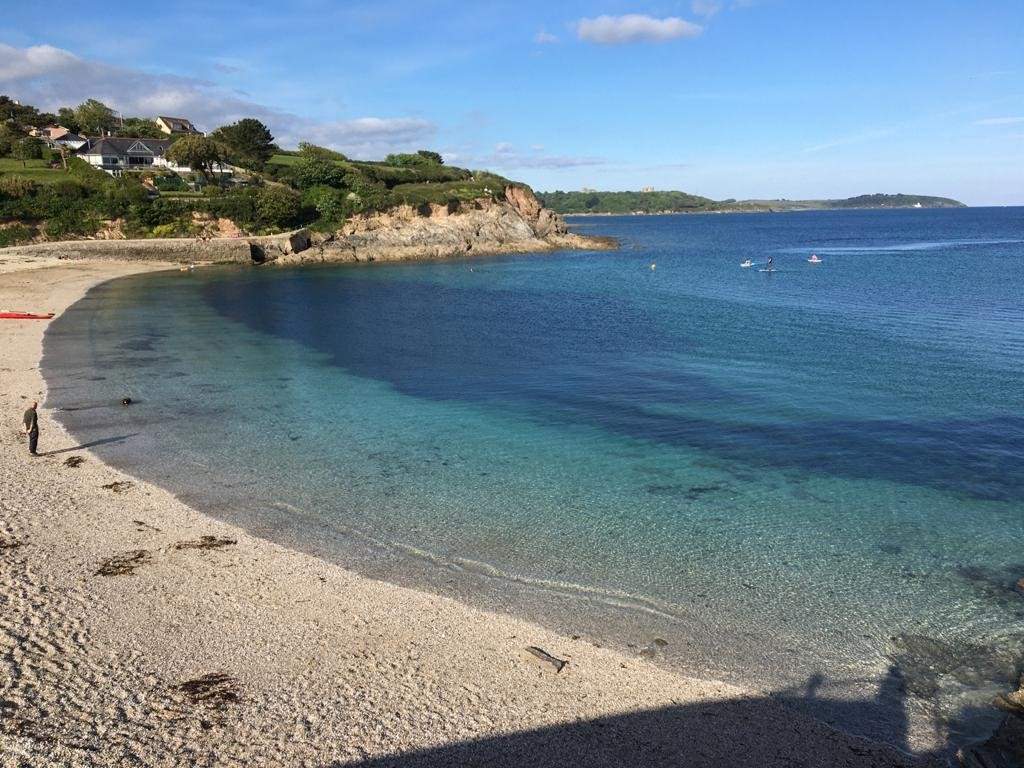 Sunny Swanpool beach in Falmouth - there's a lovely cafe here which serves snacks and delicious ice creams.