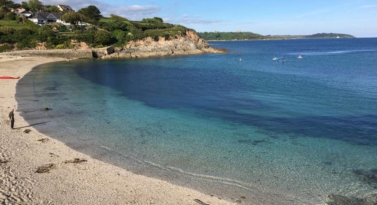 Sunny Swanpool beach in Falmouth - there's a lovely cafe here which serves snacks and delicious ice creams.