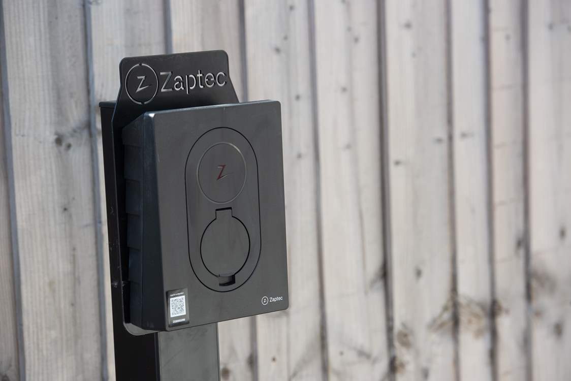 Electric car charging is available.