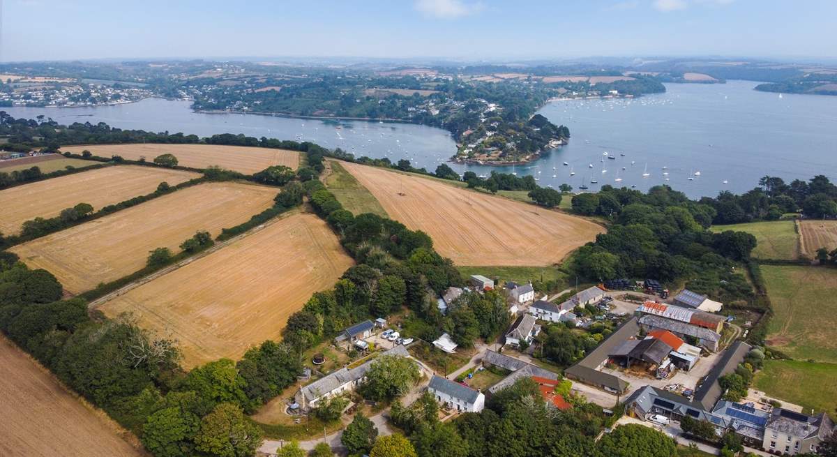 Whim Cottage is in the top left corner of the photo, what an amazing location. 