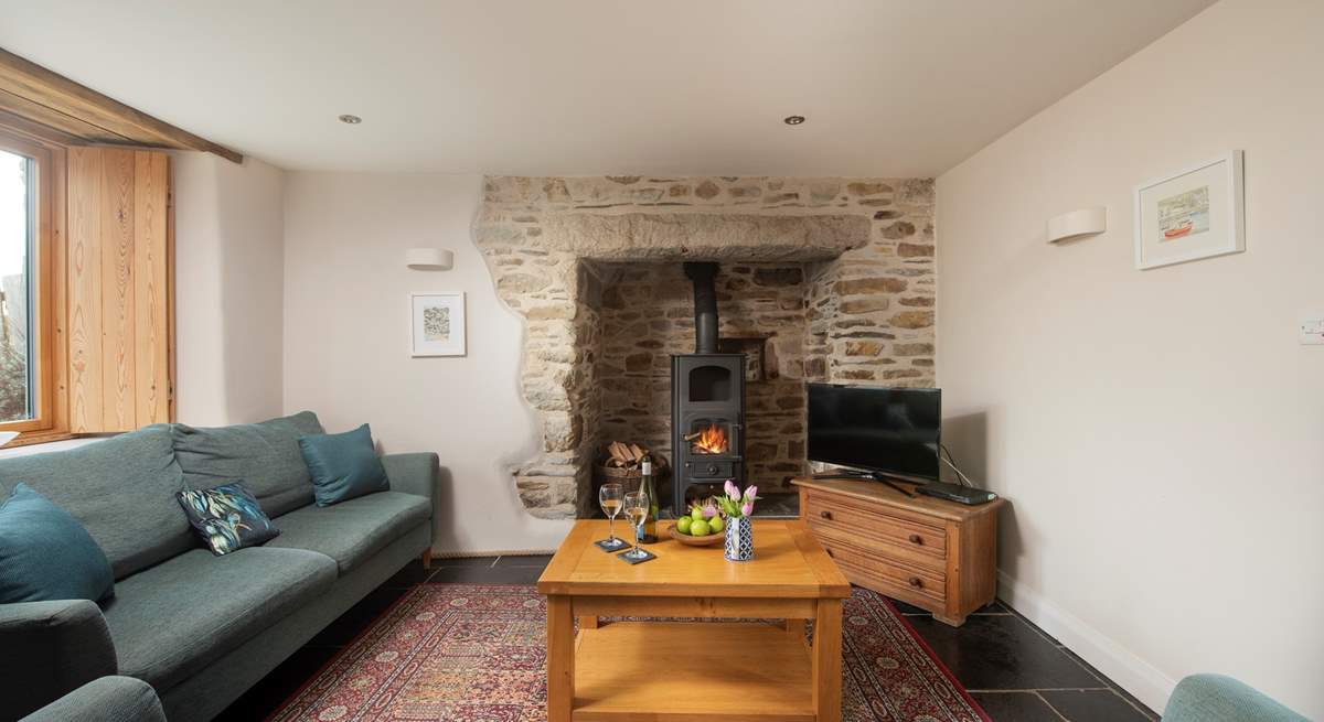 Cosy up with a glass of wine in front of the fire. 