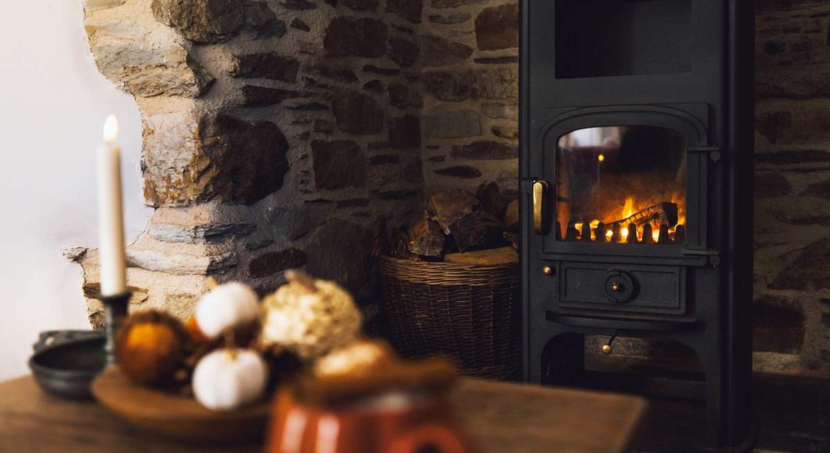 Cosy up in front of the wood burner in the autumn months. 