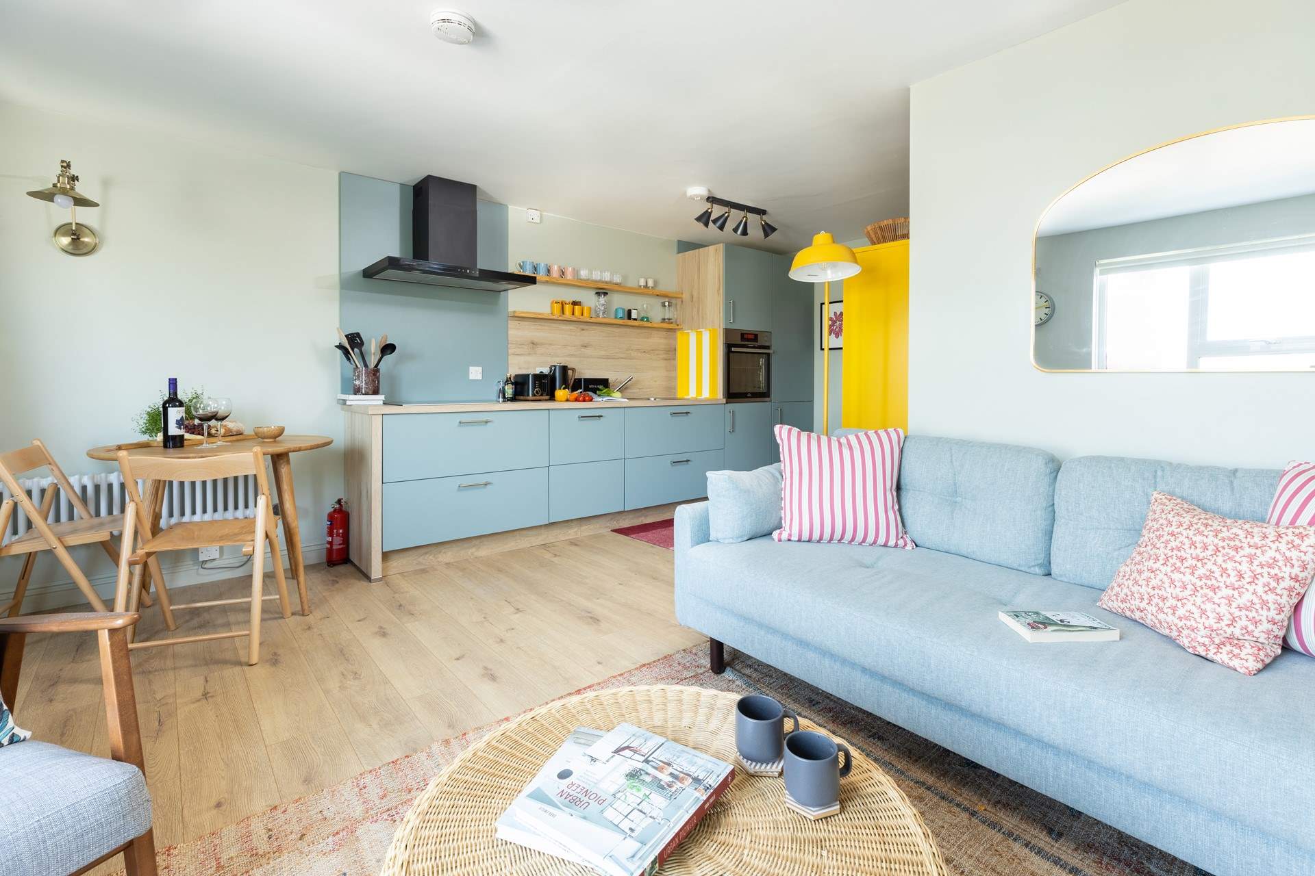 Cheerful colours welcome you.