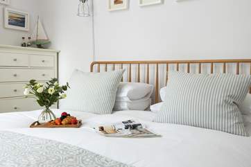 The main bedroom has a fabulous super-king size bed.