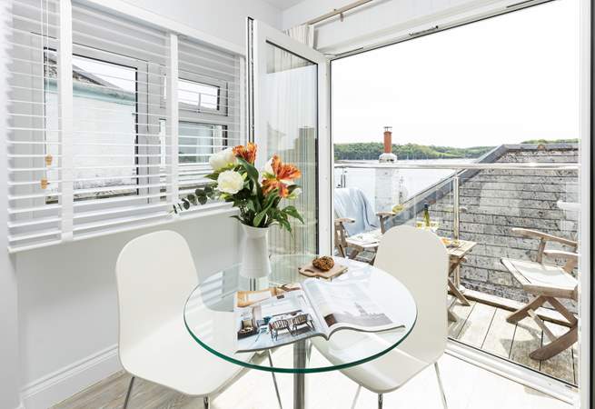 Catch the morning sun on the balcony or at the dining-table.