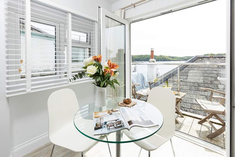 Catch the morning sun on the balcony or at the dining-table.