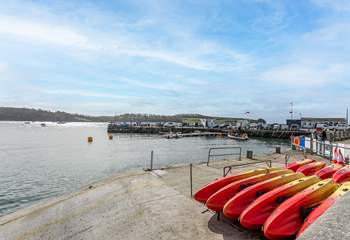 Kayaks are available to hire from the harbourside at St Mawes.