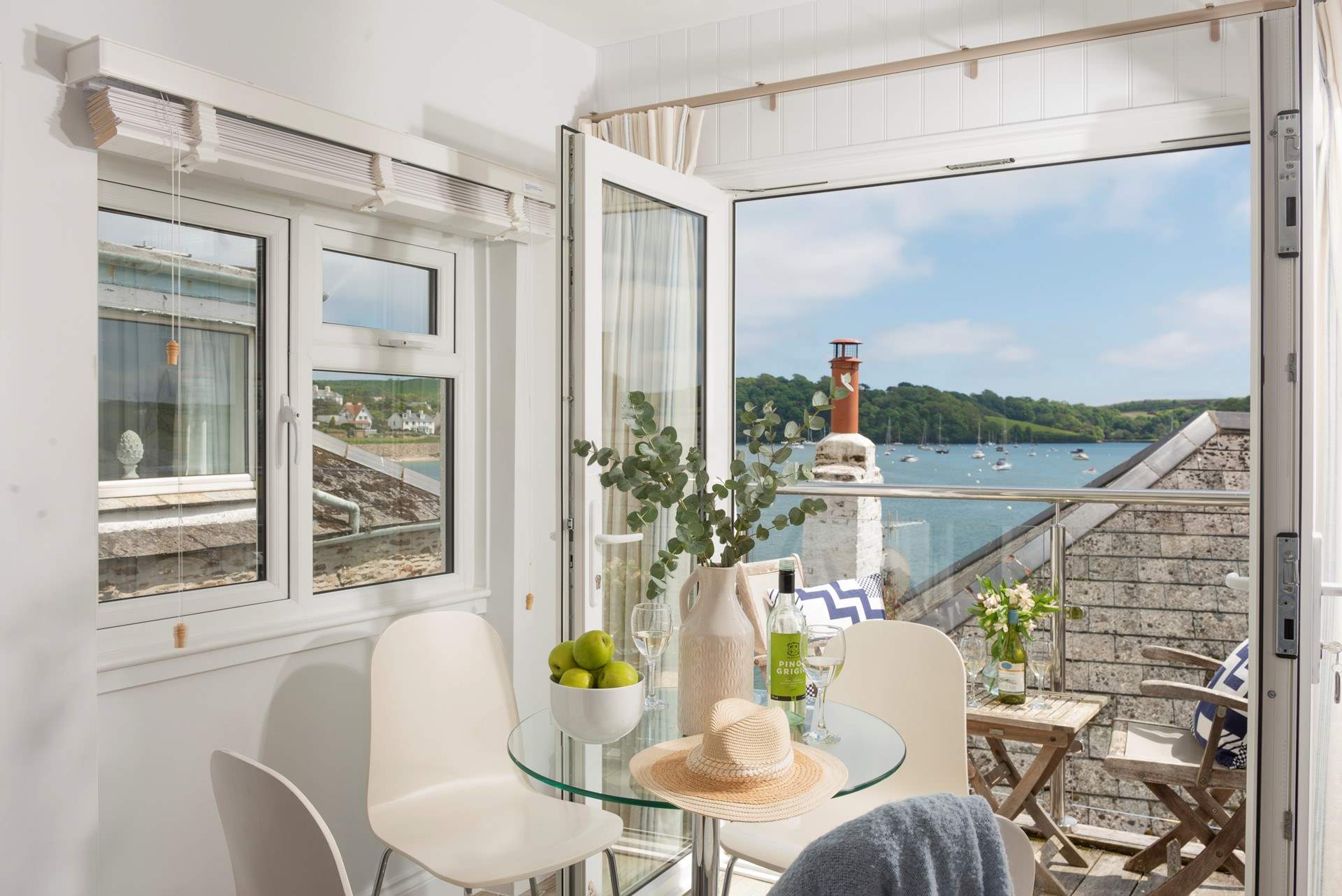 Open up the doors and let the outside in. 