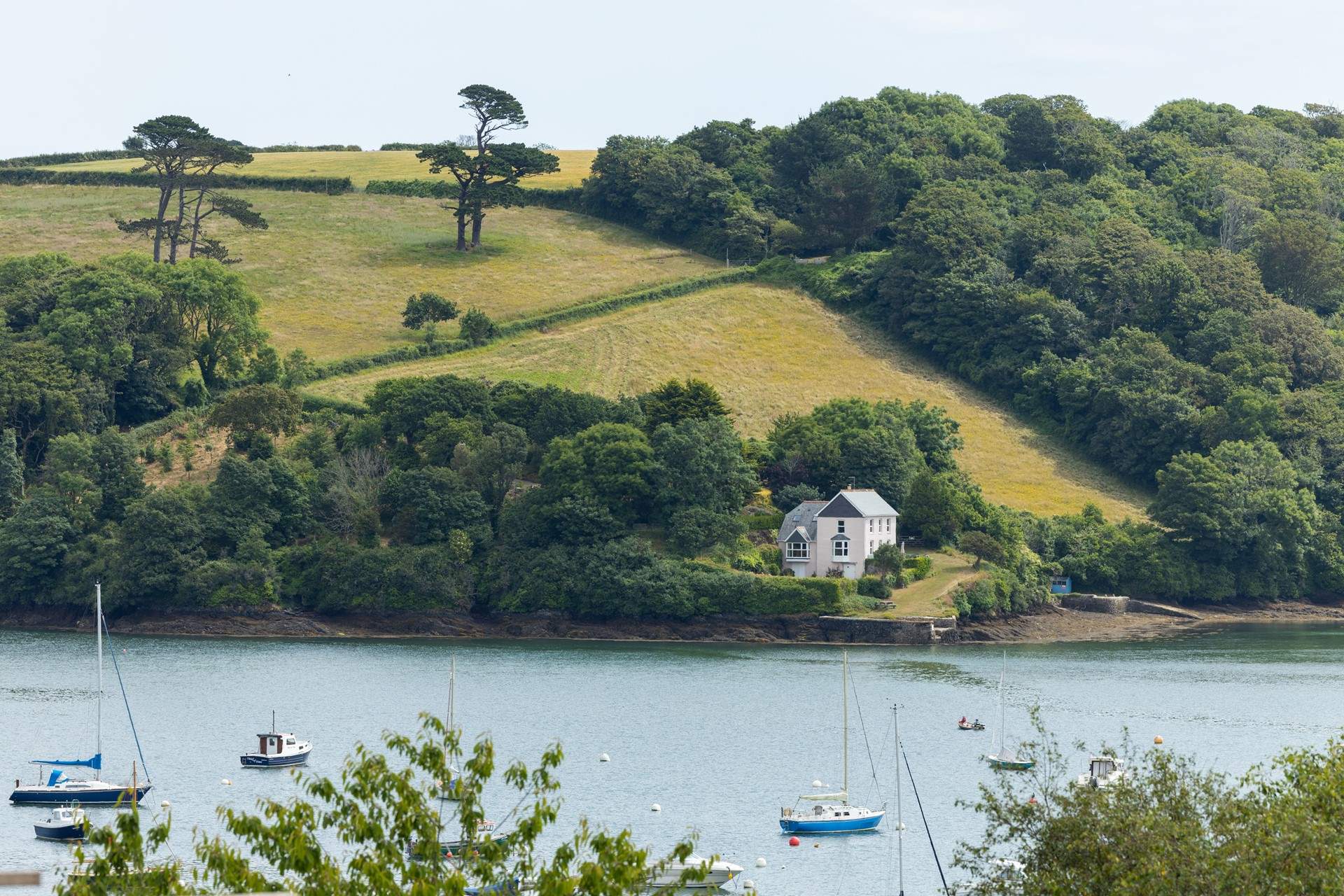 The view over the Percuil River towards Trewince.