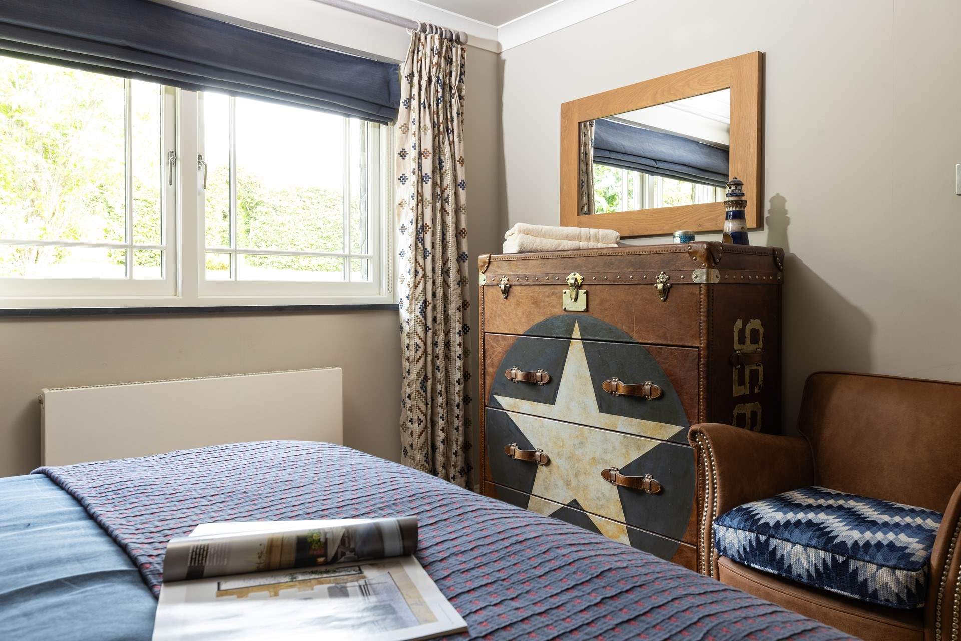 You will find unique and stylish furnishings throughout the house.