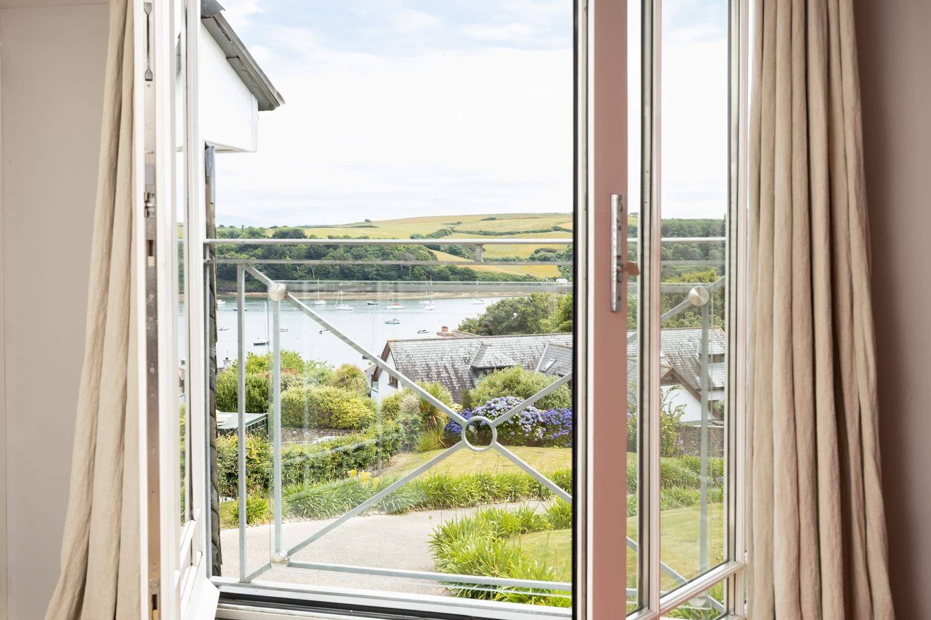 The wonderful view enjoyed from bedroom 1 at the front of the house.