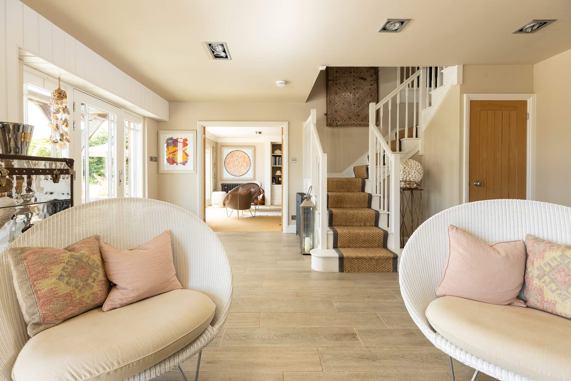 Looking from the dining-area through to the sitting-room.