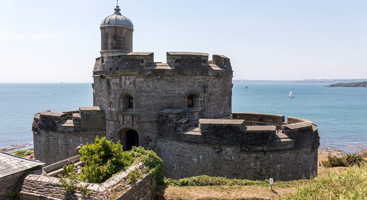 St Mawes Castle built between 1539 and 1545 guards the entrance to the harbour.