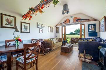 The open plan living area is so light and airy.